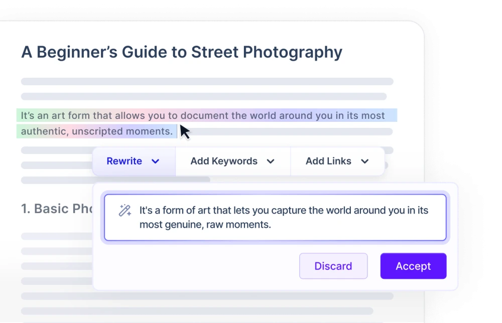 AI Content Rewriting